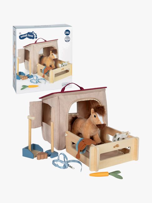 Small Foot Spielset Pferd mit Stall in der Tasche
