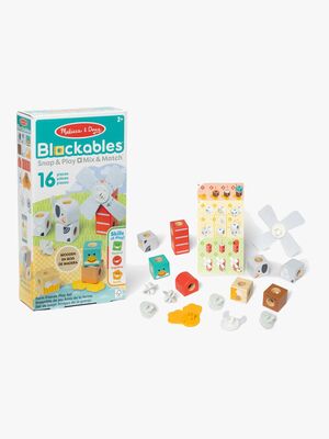 Melissa & Doug Blockables Bausatz Bauernhoftiere 16 Teile