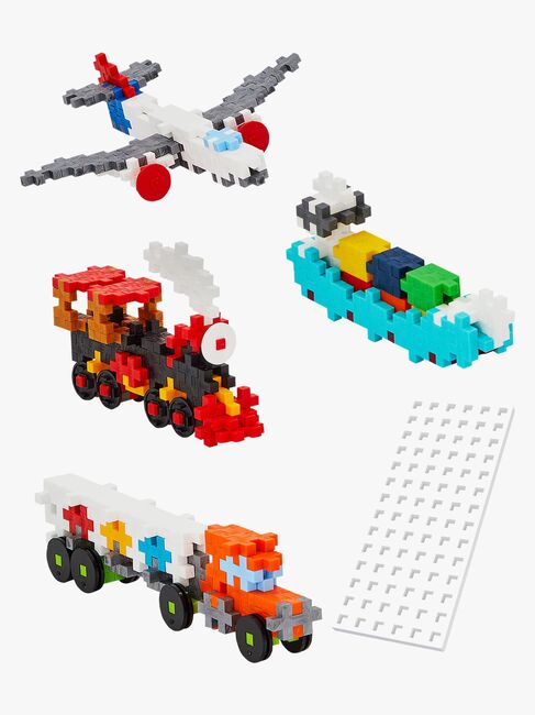 Plus-Plus Bausatz mit Bodenplatte & Röhre Fahrzeug 4x100 Teile