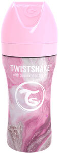 Twistshake Anti-Kolik Rostfrei 330ml, Marmor/Rosa