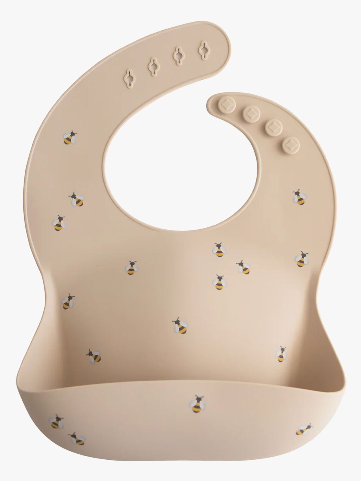 Mushie Lätzchen Silikon Bees, Beige