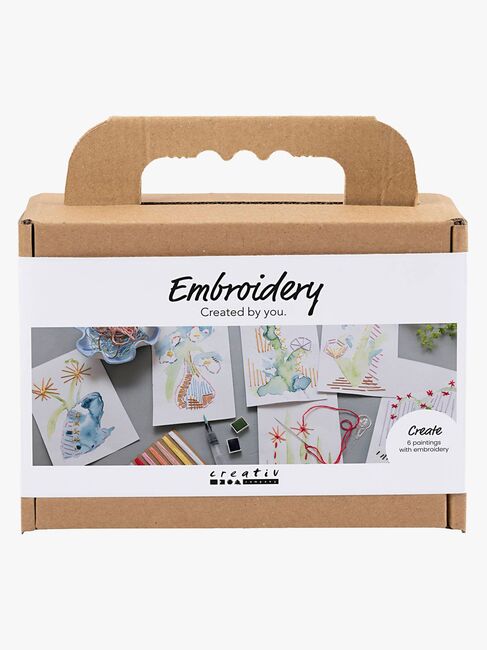 Creativ Company Bastelset Stickerei & Aquarell