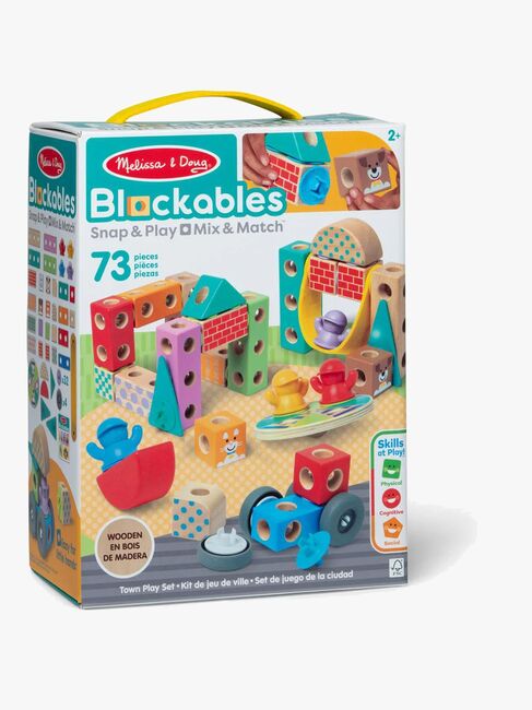 Melissa & Doug Blockables Bausatz Stadt 73 Teile