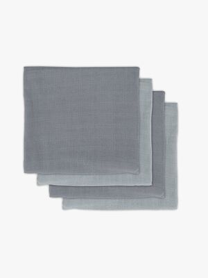 Jollein Musselindecke Bamboo 4er-Pack, Storm Grey