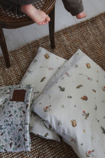 Elsa Beskow Tomtebobarnen Bettwäsche-Set 100 x 130 cm Babybett, Beige