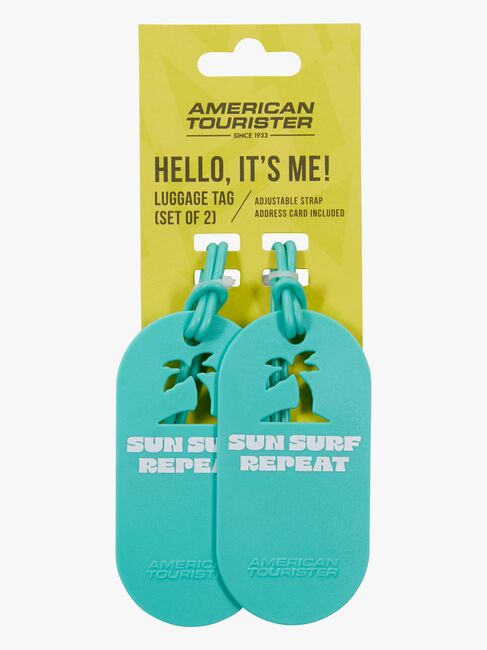 American Tourister Fun Tags Gepäckanhänger 2er-Pack, Sun Surf Repeat