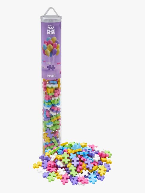 Plus-Plus Bausatz mit Bodenplatte & Röhre Mix, 4x100 Teile