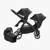 Baby Jogger City Select 2 Tencel Geschwisterwagen, Lunar Black