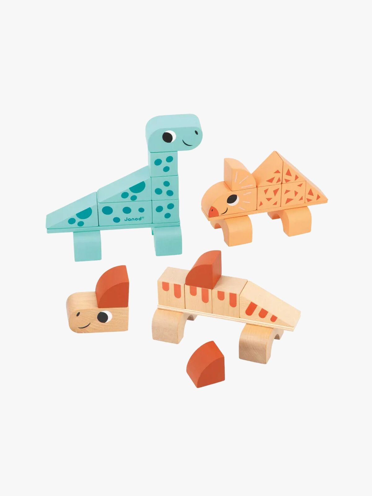Janod Cubikosaurus Dinosaurier zum Bauen