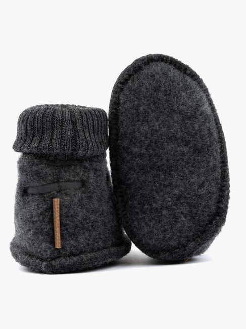 Mikk-Line Überziehschuhe Merinowolle, Anthracite Melange