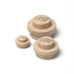 LEGO 1x1 Kleiderhaken aus Holz, Oak Soap Treated