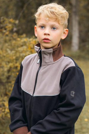 Lindberg Stormy  Winddicht Windfleecejacke, Schwarz/Grau