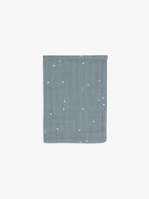 Jollein Waschlappen Twinkling Musselin 3er-Pack, Sea Green