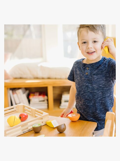 Melissa & Doug Spielset Obst in einer Box mit Messer