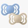 BIBS Supreme Schnuller 2er-Pack Silikon Gr. 2 Symmetrisch, Vanilla/Sky Blue