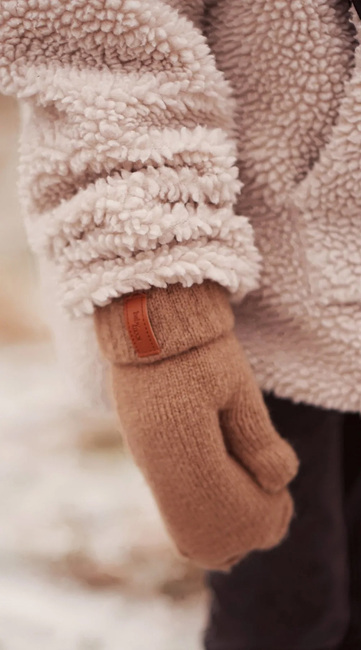 BabyMocs Gestrickte Fäustlinge, Caramel