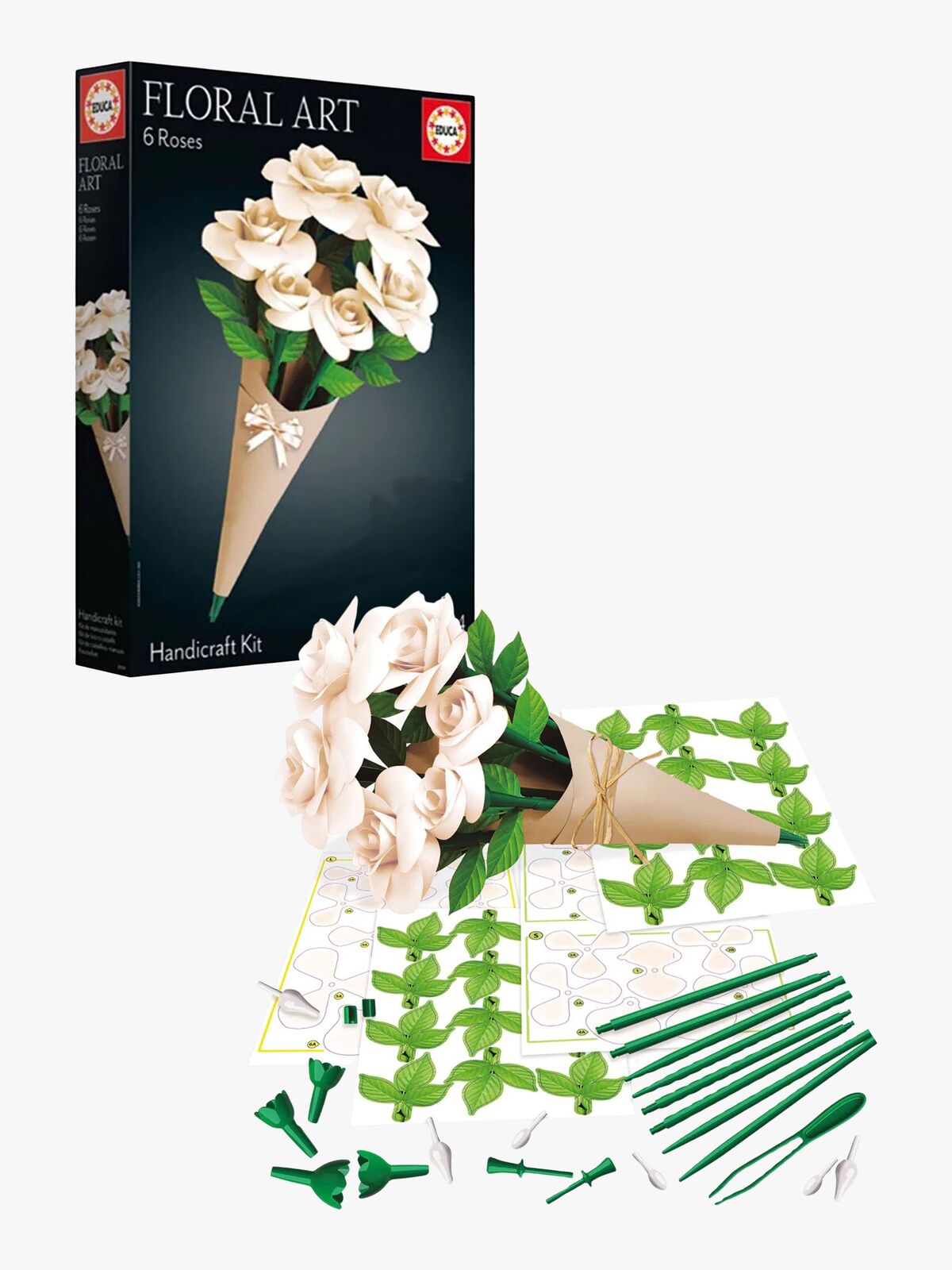 Educa Bastelset Rosen, Weiß