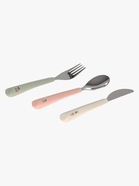 Lässig Besteck mit Silikongriff 3er-Pack, Happy Fruit Cherry