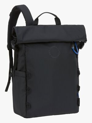 Lässig Outdoor Wickeltasche Rucksack mit Roll-Top-Öffnung, Black