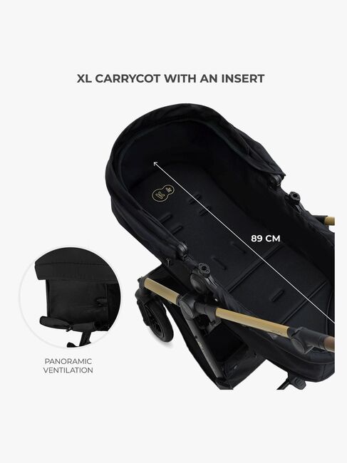 Kinderkraft MOOV 2 XL Air Kombikinderwagen, Pure Black