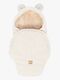MeowBaby Bearly Pucktuch mit Bärenohren, Cream