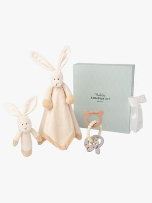 Teddykompaniet Schnuffeltücher Kaninchen Geschenkset, Creme