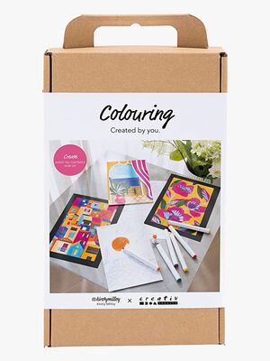 Creativ Company Malset Ausmalen Malen Nach Zahlen mit Filzstiften, Rosa