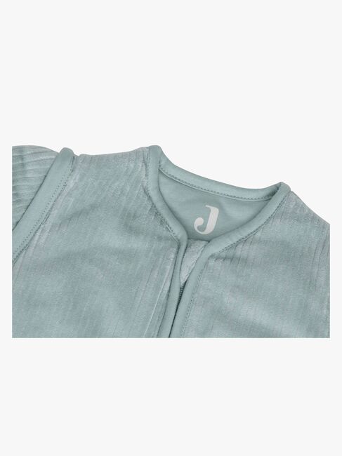 Jollein Schlafsack mit Abnehmbaren Ärmeln Rund 90 cm, Rib Sea Green