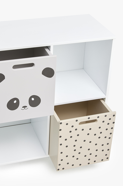 Alice & Fox DELTA Bücherregal mit Aufbewahrungsbox, Weiß