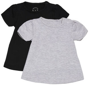 Luca & Lola Emily T-Shirt 2er-Pack, Grey Melange/Anthracite