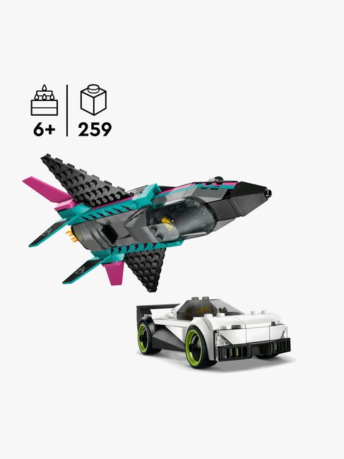 LEGO City 60489 Düsenflieger vs. Rennauto