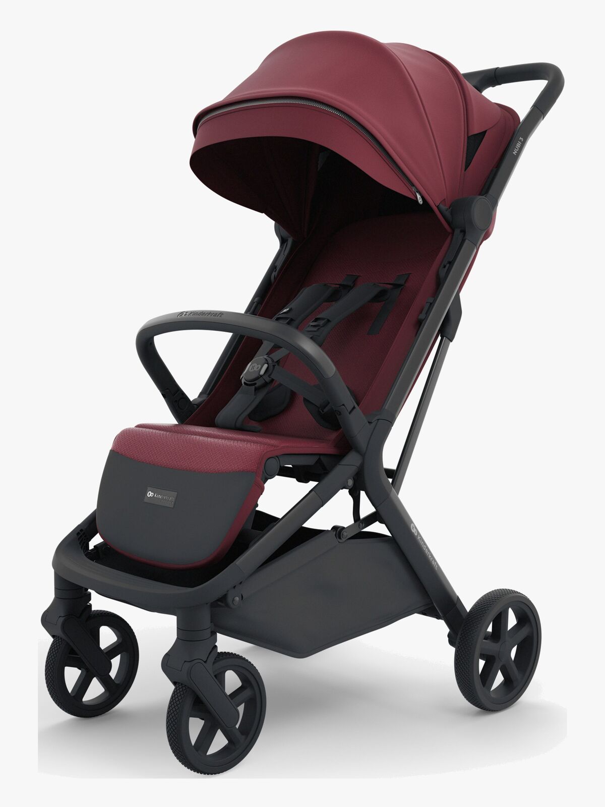 Kinderkraft NUBI 3 Kinderwagen, Dark Ruby