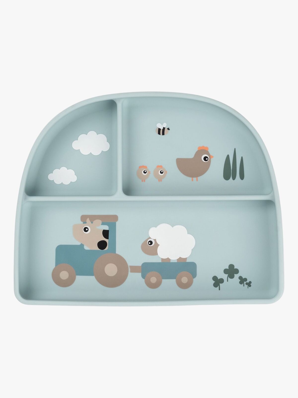 Done By Deer Tiny Farm Unterteilter Teller, Blue