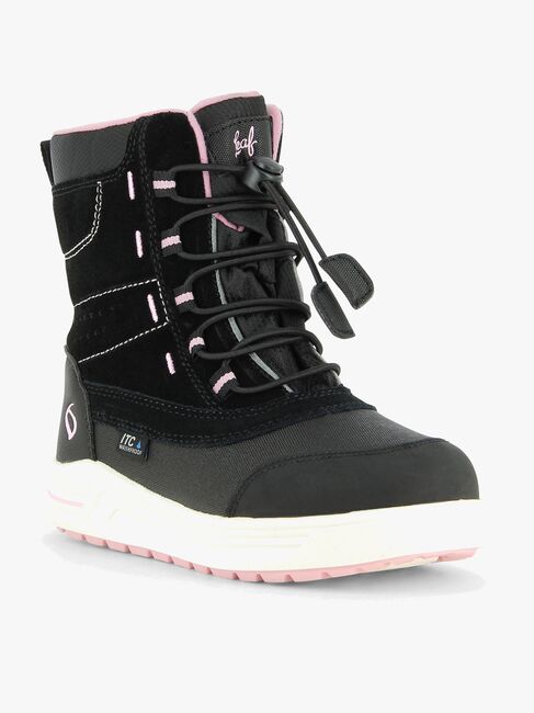 Leaf Jaren Winterstiefel, Schwarz/Rosa
