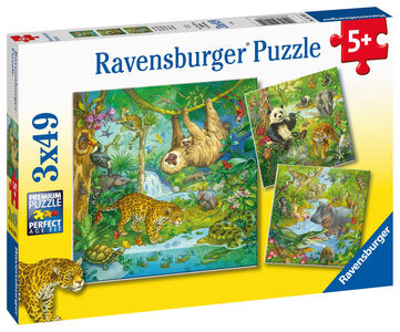 Ravensburger Puzzle Im Urwald, 3x49 Teile
