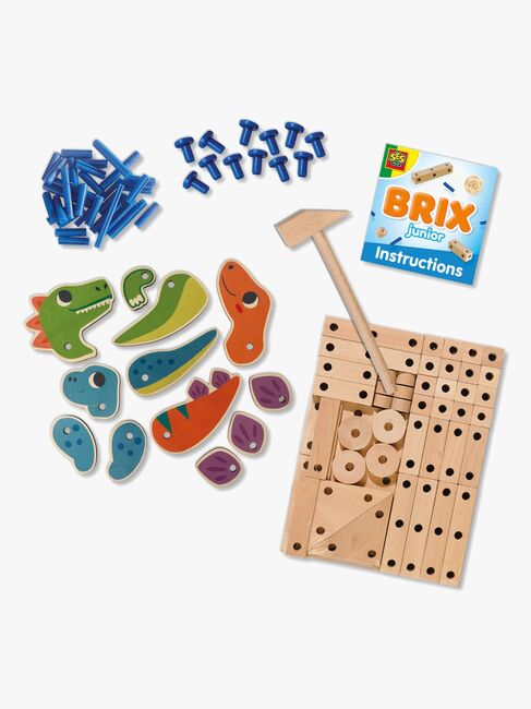 SES Creative Brix Junior Schreinerei-Set Dinosaurier