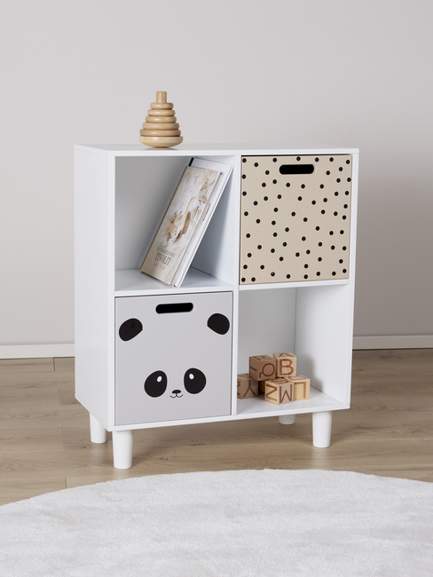 Alice & Fox DELTA Bücherregal mit Aufbewahrungsbox, Weiß