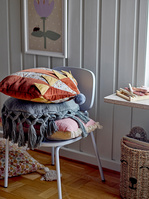 Bloomingville MINI Elinna Kissen, Blue