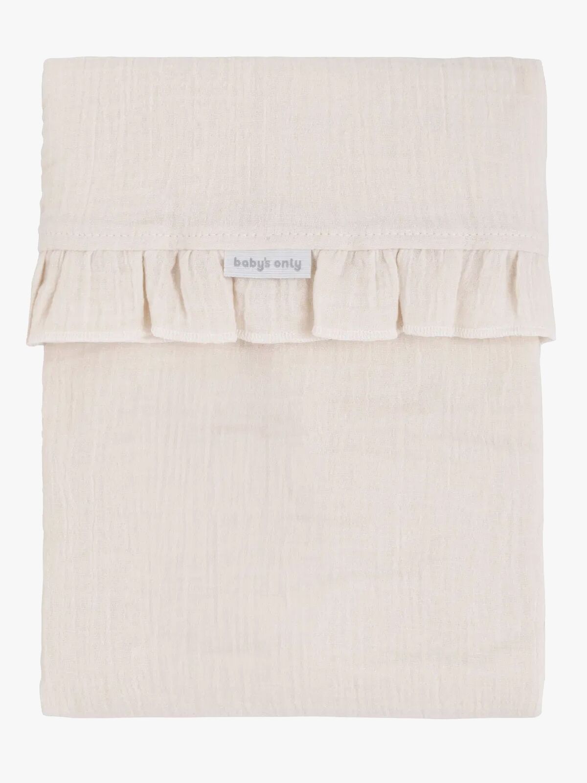 Baby's Only CALM Baby Crib Laken mit Rüschen 80x100 cm, Warm Linen