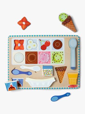 Melissa & Doug Magnetisches Puzzle & Spielset Eis, 16 Teile