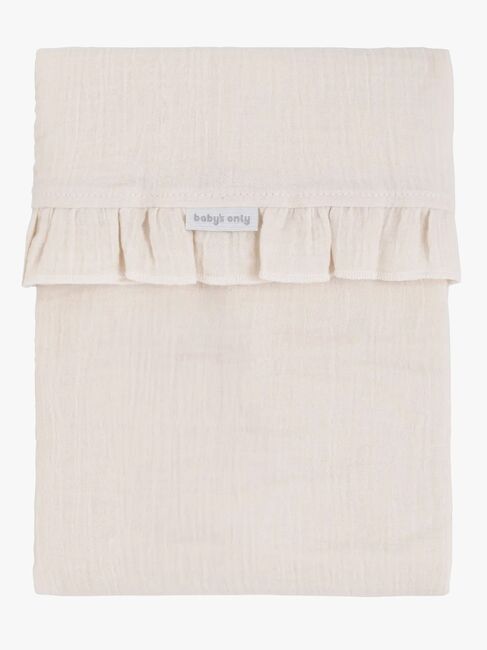 Baby's Only CALM Baby Crib Laken mit Rüschen 80x100 cm, Warm Linen