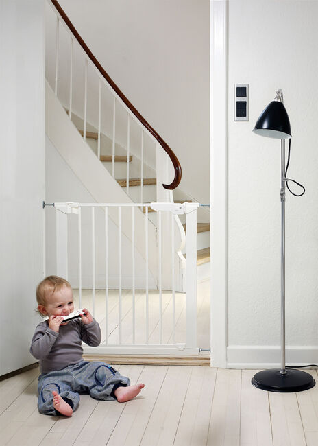 BabyDan Premier Klemmgitter + 1 Verlängerung, Weiß