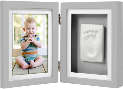 Pearhead Babyprints Fotorahmen, Grau