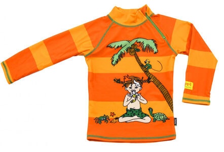 Swimpy Pippi Langstrumpf UV-Schutzshirt, Orange