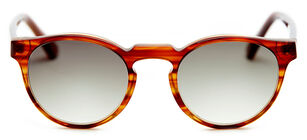 Qisono Classic Sonnenbrille, Braun/Gestreift
