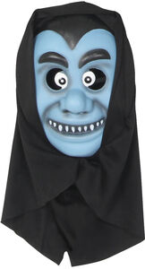 Verkleidung Maske mit Kapuze Vampir Kinder, Blau