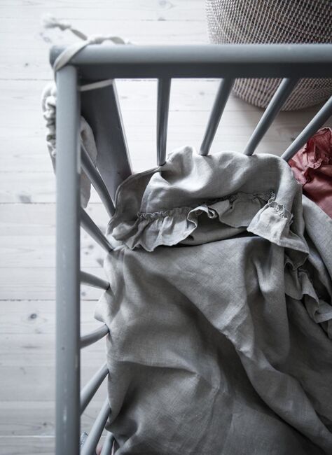 NG Baby Bettwäsche Mood Ruffles 100x130 cm Babybett, Natur