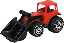 Plasto Traktor Mit Frontlader, Rot/Schwarz