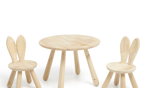 Minitude Nordic Tisch Dimma & Stühle Kaninchen