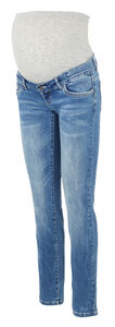 Mamalicious Vilnius Straight Jeans, Medium Blue Denim